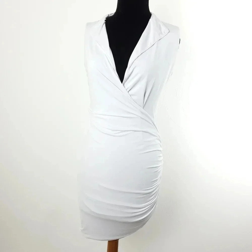 Savee Laguna Beach Bodycon Surplice Mini Dress L